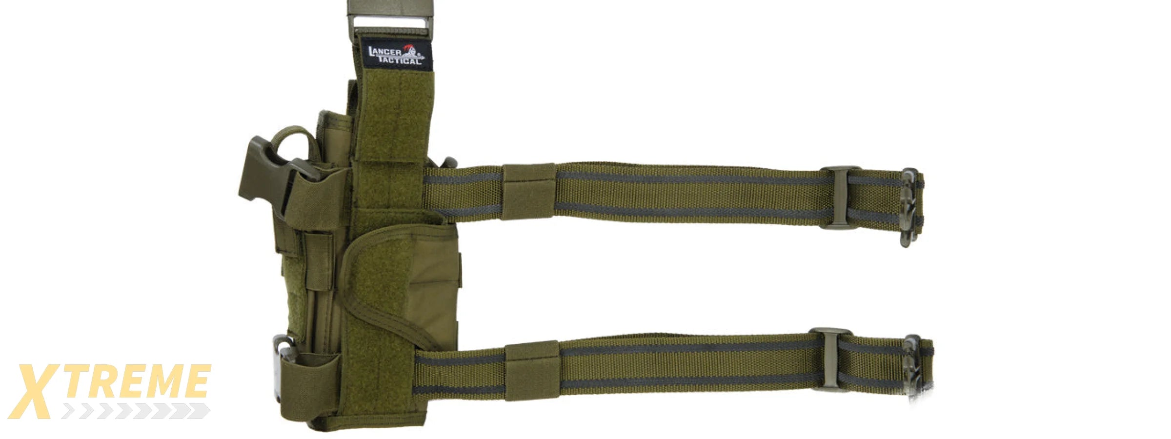 Lancer Tactical 600D Nylon Tornado Drop Leg Holster (Color: OD Green)