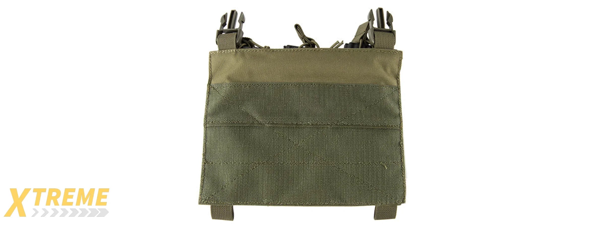 LANCER TACTICAL ADAPTIVE HOOK AND LOOP TRIPLE DUAL MAG POUCH (OD GREEN)