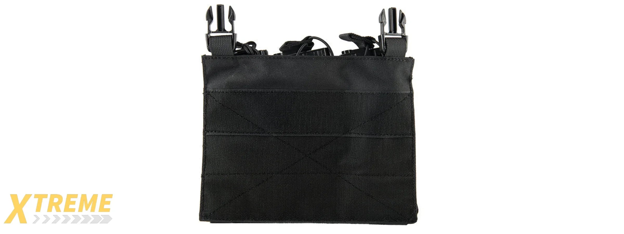 LANCER TACTICAL ADAPTIVE HOOK AND LOOP TRIPLE DUAL MAG POUCH (BLACK)