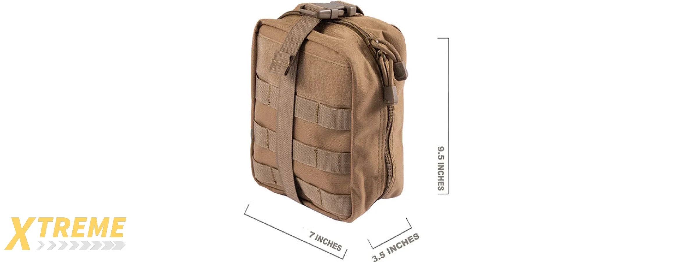 Lancer Tactical Admin Pouch w/ Molle (Color: Khaki)