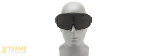 LANCER TACTICAL AERO PROTECTIVE BLACK AIRSOFT GOGGLES (SMOKE/YELLOW/CLEAR LENS)