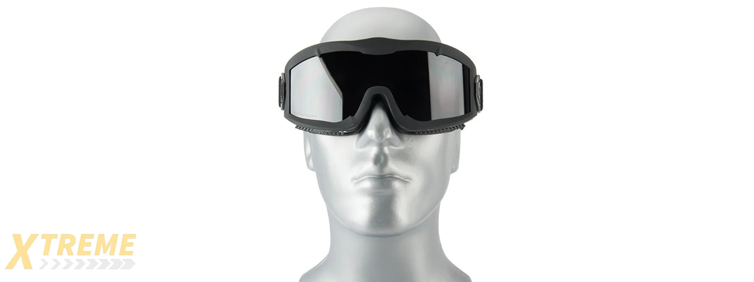 LANCER TACTICAL AERO PROTECTIVE BLACK AIRSOFT GOGGLES (SMOKE/YELLOW/CLEAR LENS)