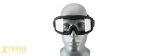 LANCER TACTICAL AERO PROTECTIVE BLACK AIRSOFT GOGGLES (CLEAR LENS)