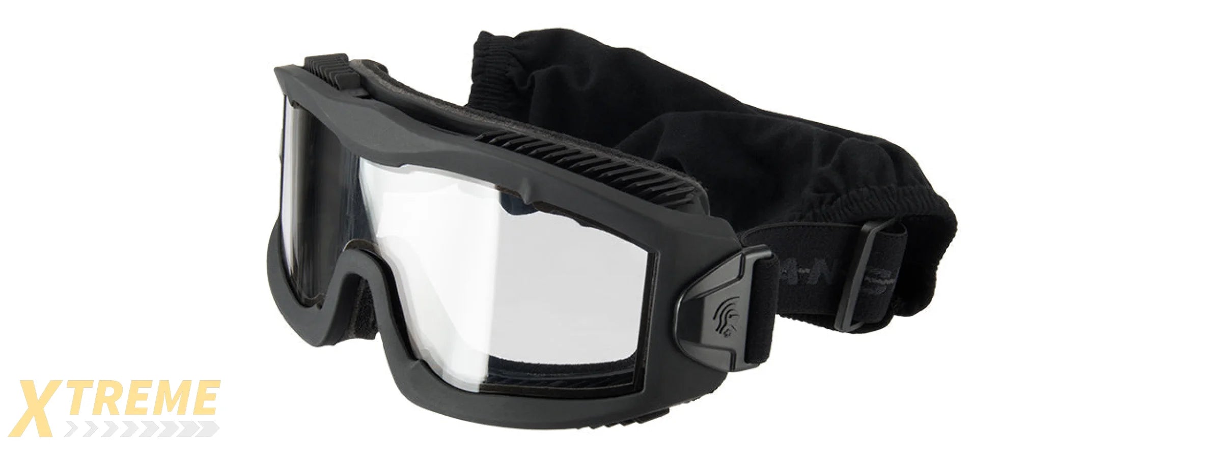 LANCER TACTICAL AERO PROTECTIVE BLACK AIRSOFT GOGGLES (CLEAR LENS)