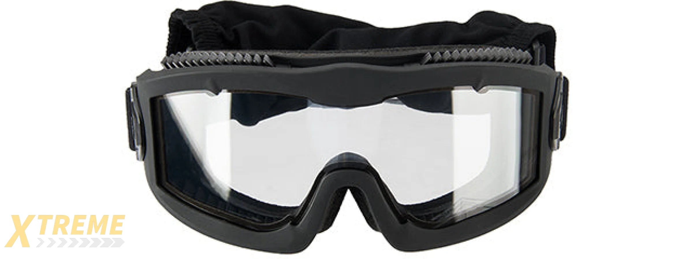 LANCER TACTICAL AERO PROTECTIVE BLACK AIRSOFT GOGGLES (CLEAR LENS)