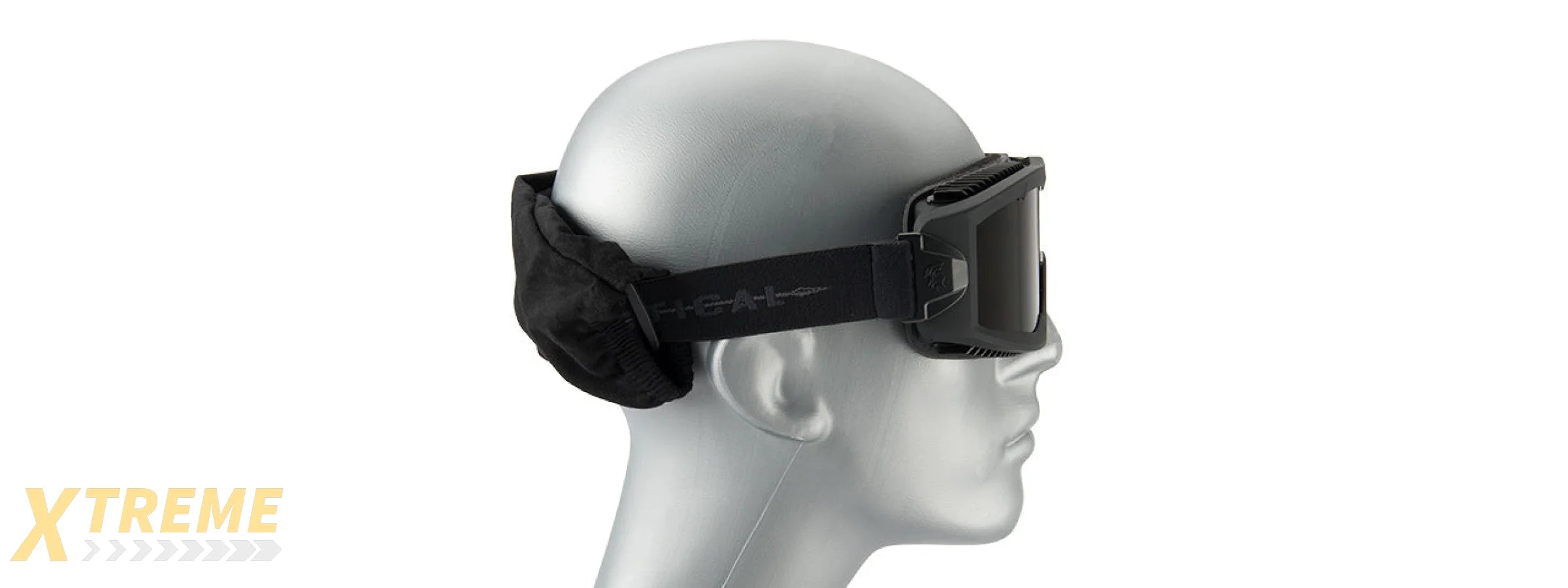 LANCER TACTICAL AERO PROTECTIVE BLACK AIRSOFT GOGGLES (SMOKE LENS)