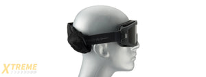 LANCER TACTICAL AERO PROTECTIVE BLACK AIRSOFT GOGGLES (SMOKE LENS)
