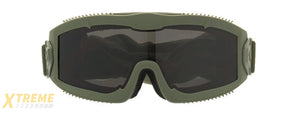 LANCER TACTICAL AERO PROTECTIVE OD GREEN AIRSOFT GOGGLES (SMOKE/YELLOW/CLEAR LENS)
