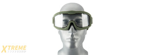 LANCER TACTICAL AERO PROTECTIVE OD GREEN AIRSOFT GOGGLES (CLEAR LENS)