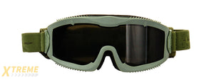 LANCER TACTICAL AERO PROTECTIVE OD GREEN AIRSOFT GOGGLES (SMOKE LENS)