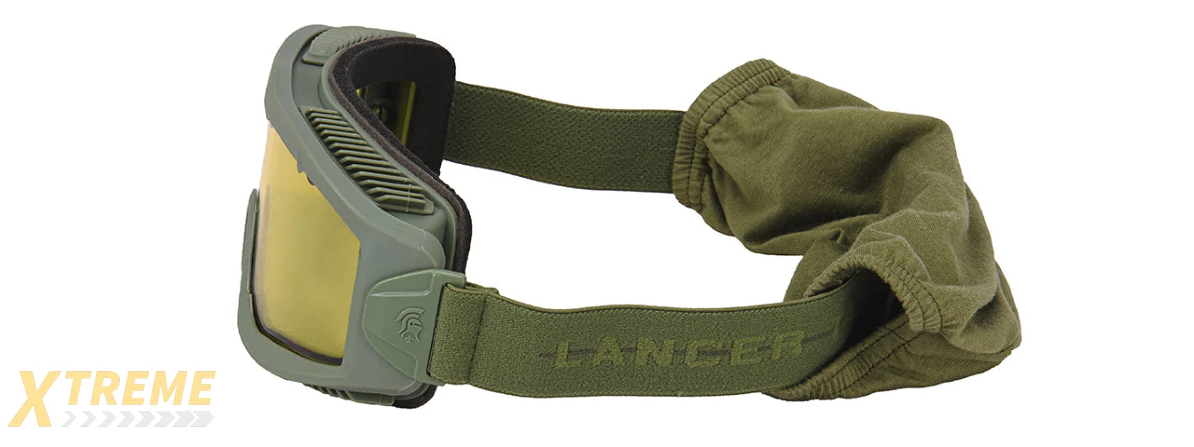 LANCER TACTICAL AERO PROTECTIVE OD GREEN AIRSOFT GOGGLES (YELLOW LENS)
