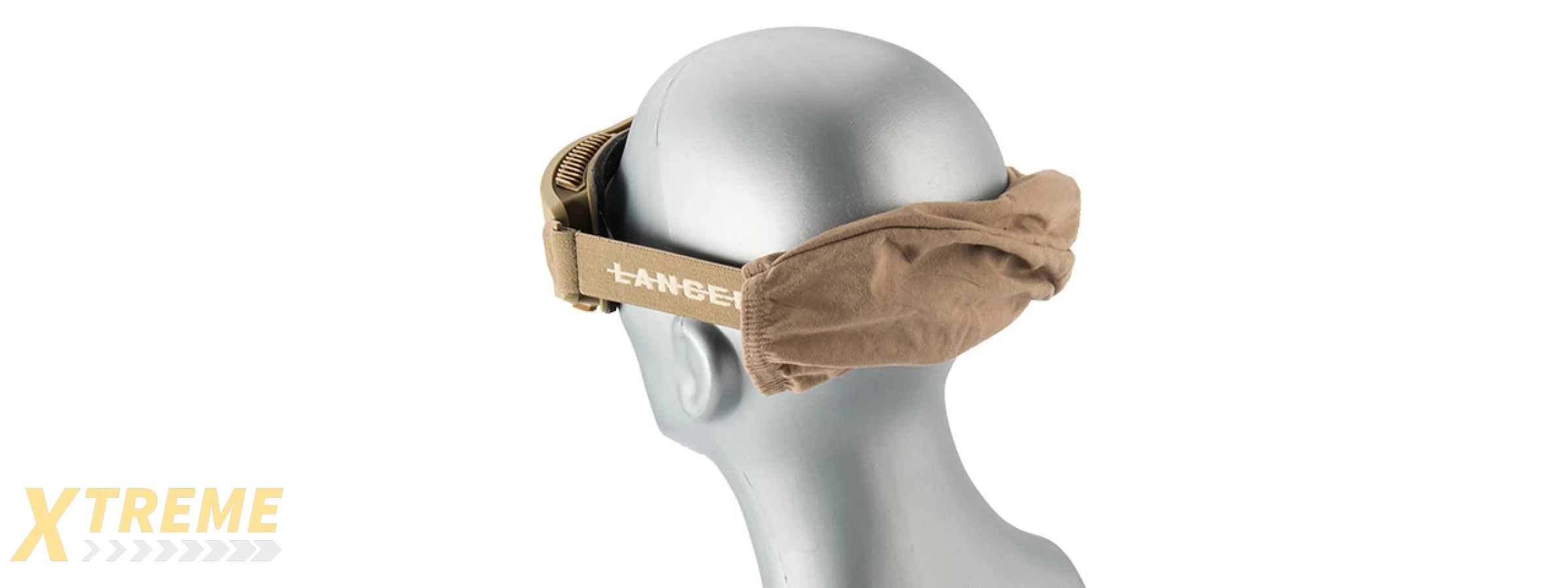 LANCER TACTICAL AERO PROTECTIVE TAN AIRSOFT GOGGLES (SMOKE/YELLOW/CLEAR LENS)