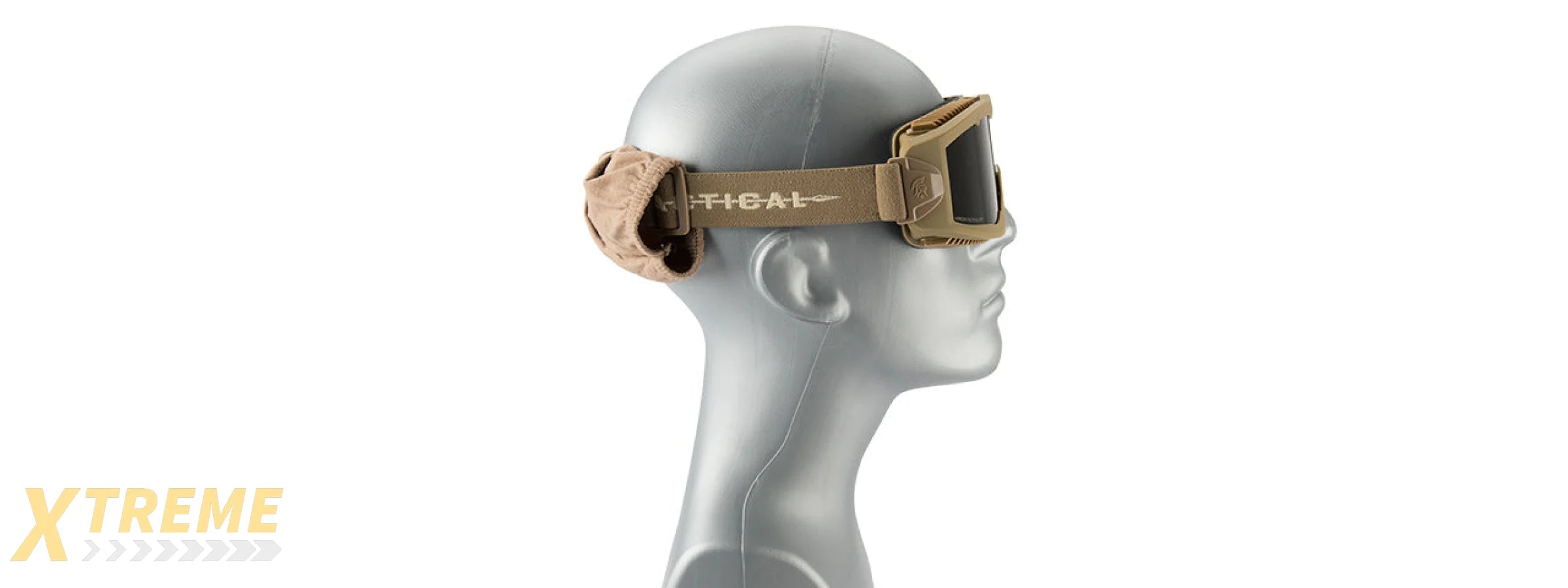 LANCER TACTICAL AERO PROTECTIVE TAN AIRSOFT GOGGLES (SMOKE/YELLOW/CLEAR LENS)