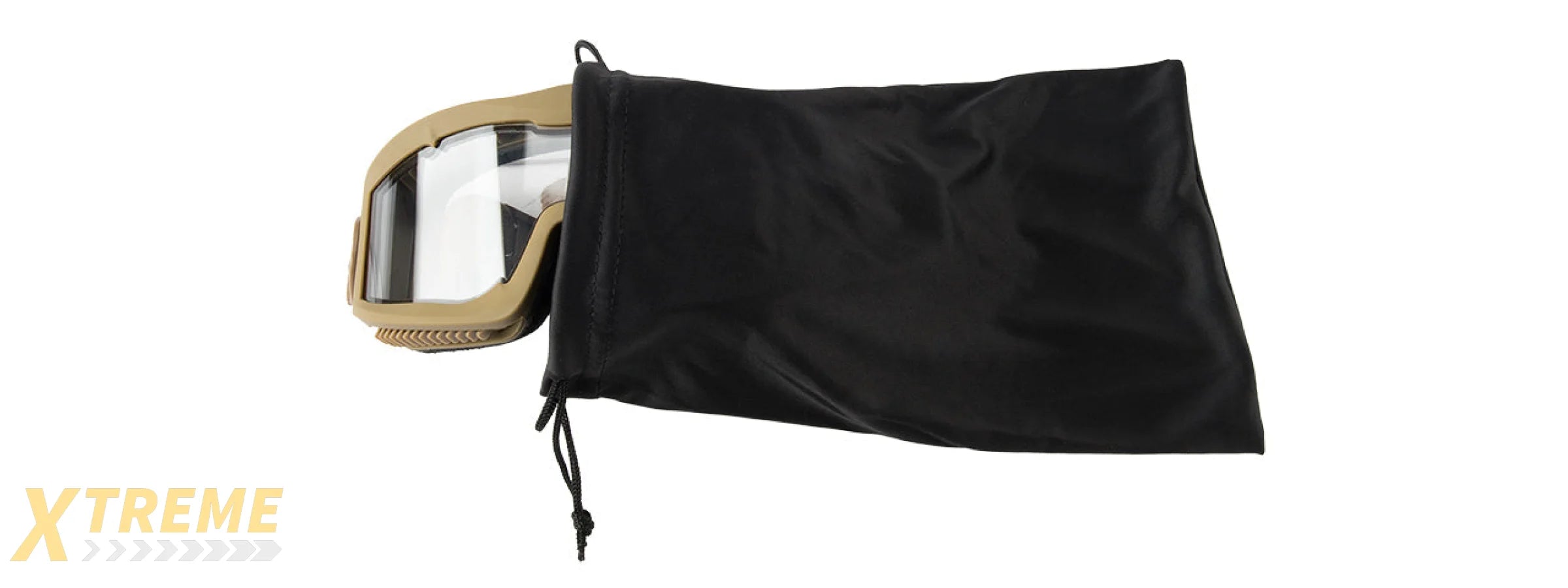 LANCER TACTICAL AERO PROTECTIVE TAN AIRSOFT GOGGLES (CLEAR LENS)