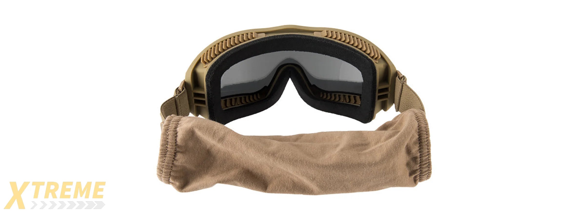 LANCER TACTICAL AERO PROTECTIVE TAN AIRSOFT GOGGLES (SMOKE LENS)