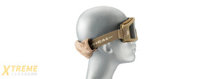 LANCER TACTICAL AERO PROTECTIVE TAN AIRSOFT GOGGLES (SMOKE LENS)