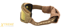 LANCER TACTICAL AERO PROTECTIVE TAN AIRSOFT GOGGLES (YELLOW LENS)