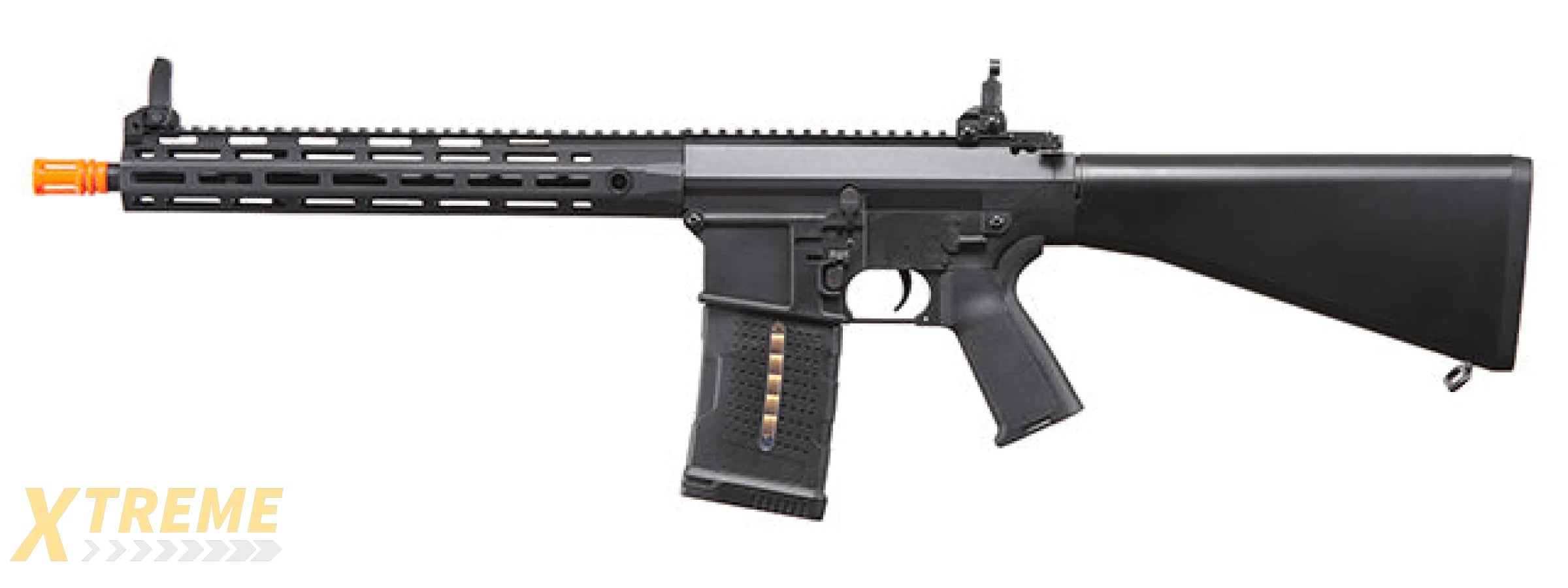 Lancer Tactical Battle X AEG Airsoft Rifle w/ Fixed Stock & MLOK Handguard - (Black)