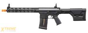 Lancer Tactical Battle X AEG Airsoft Rifle w/ PRS Precision Stock & MLOK Handguard - (Black)