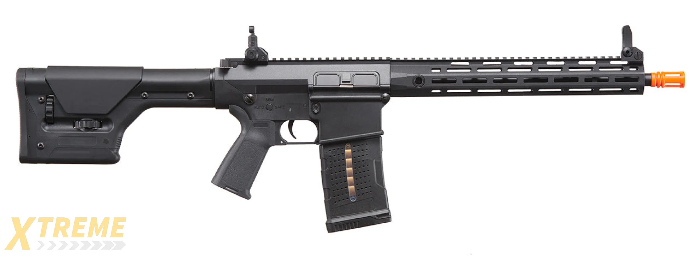 Lancer Tactical Battle X AEG Airsoft Rifle w/ PRS Precision Stock & MLOK Handguard - (Black)