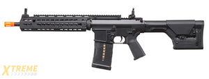 Lancer Tactical Battle X AEG Airsoft Rifle w/ PRS Precision Stock & Keymod Handguard - (Black)
