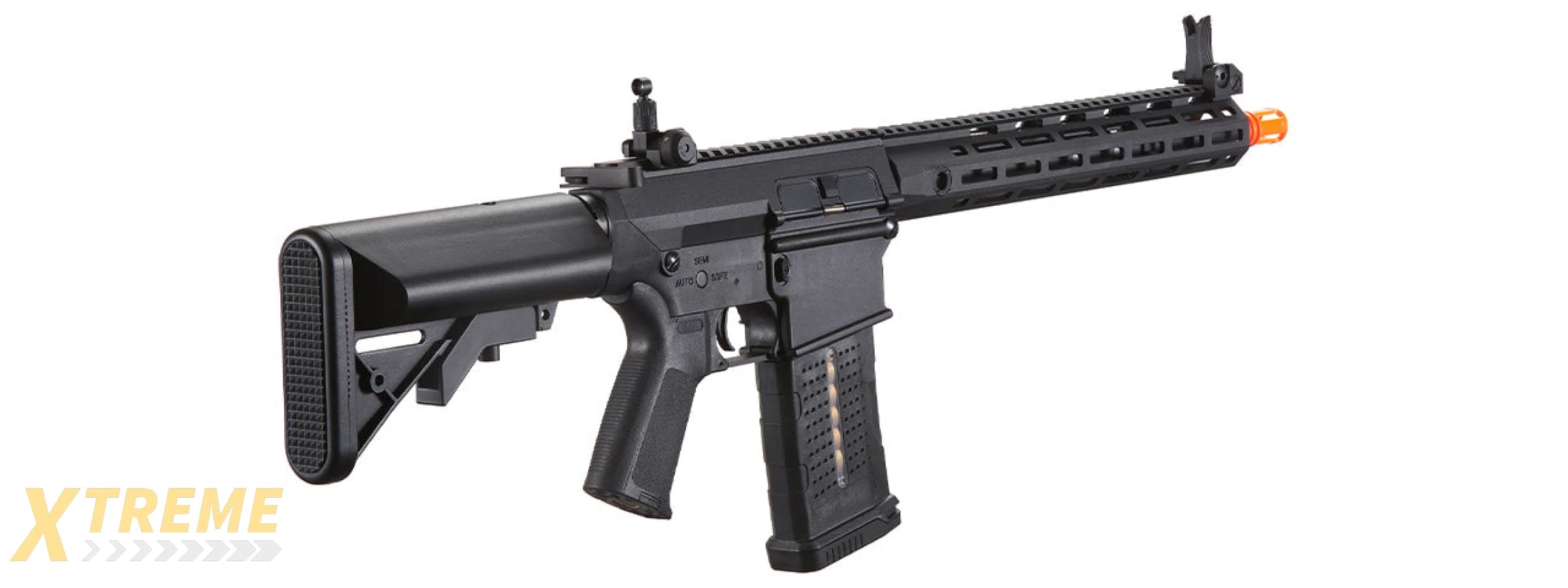 Lancer Tactical Battle X AEG Airsoft Rifle w/ SOPMOD Stock & MLOK Handguard - (Black)
