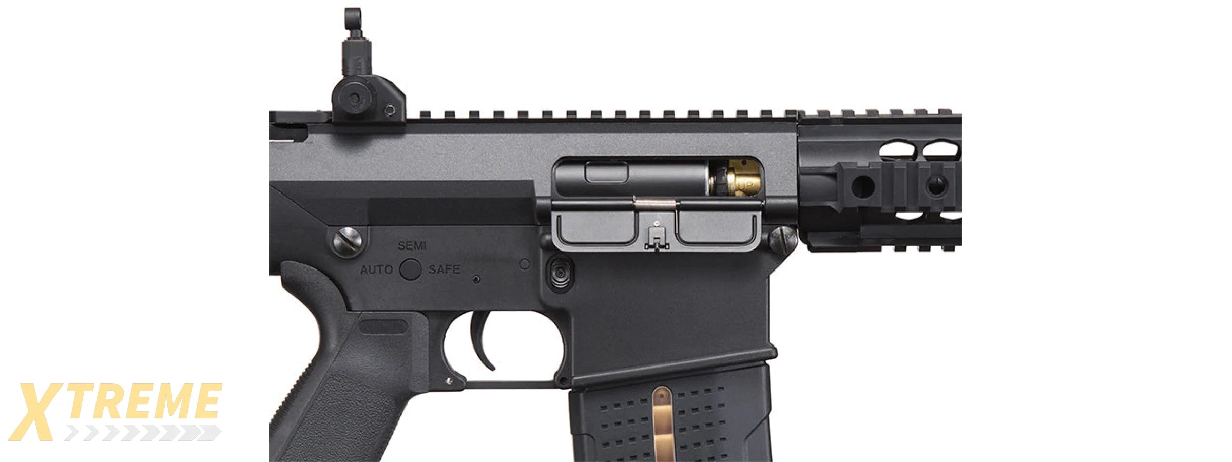 Lancer Tactical Battle X AEG Airsoft Rifle w/ SOPMOD Stock & Quad Picatinny Handguard - (Black)