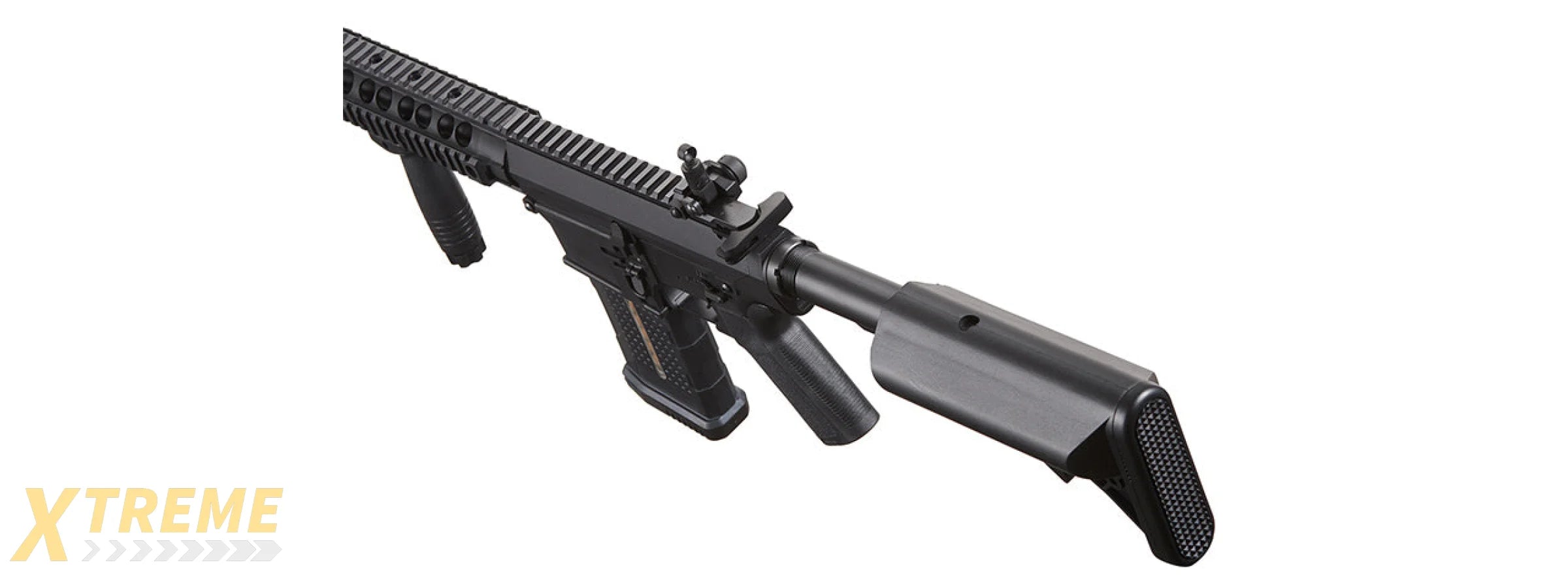Lancer Tactical Battle X AEG Airsoft Rifle w/ SOPMOD Stock & Quad Picatinny Handguard - (Black)