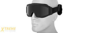 Lancer Tactical CA-203B Airsoft Safety Goggles Basic with Multi Lens Kit - Black Frame / Smoke, Clear and Yellow Lens