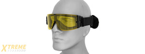 Lancer Tactical CA-234Y Goggles, Single Yellow Lens