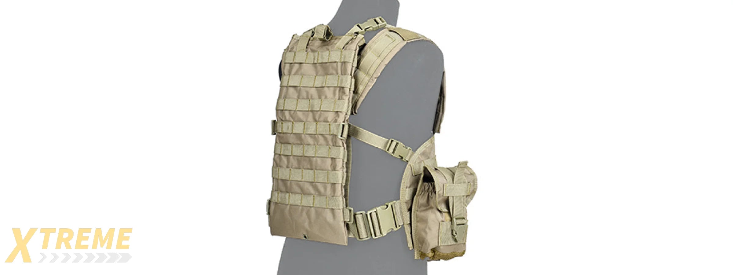 Lancer Tactical CA-307 Modular Chest Rig PALS MOLLE Vest w/ Hydration Pack Slot