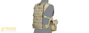 Lancer Tactical CA-307 Modular Chest Rig PALS MOLLE Vest w/ Hydration Pack Slot