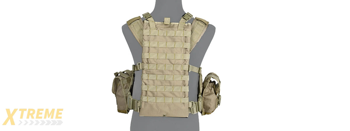 Pals Rig Lancer Tactical CA-307 Modular Chest Rig PALS MOLLE Vest w/ Hydration ...