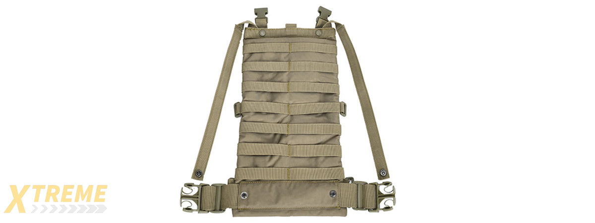 Pals Rig Lancer Tactical CA-307 Modular Chest Rig PALS MOLLE Vest w/ Hydration ...