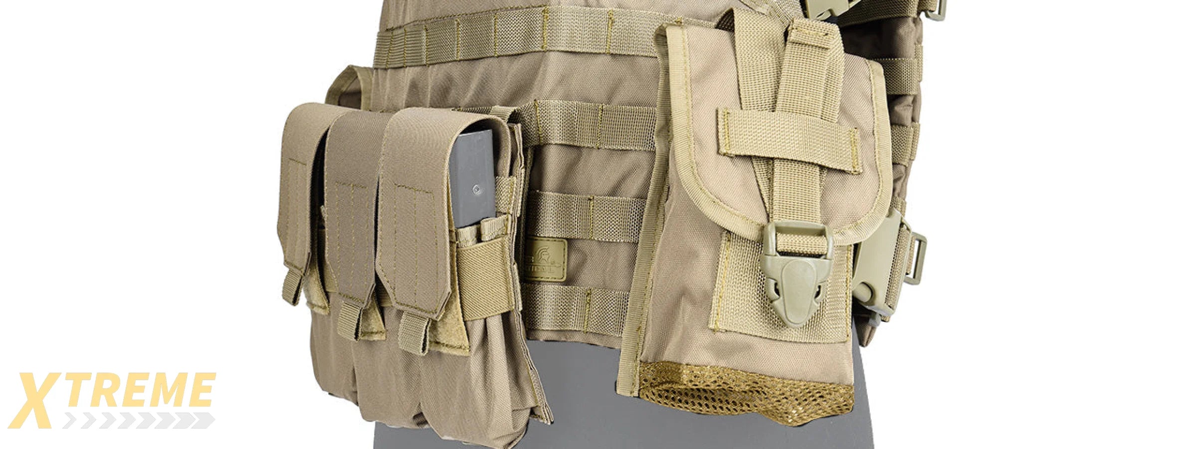 Lancer Tactical CA-307 Modular Chest Rig PALS MOLLE Vest w/ Hydration Pack Slot