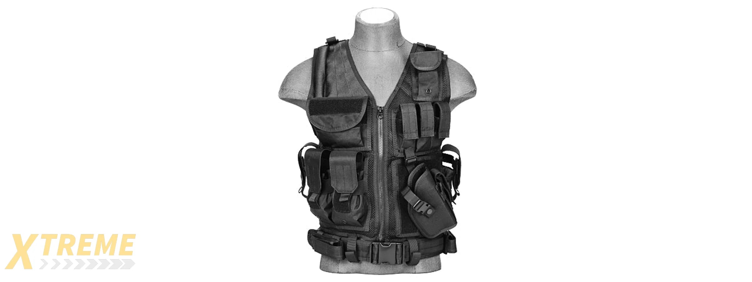 Lancer Tactical CA-310B Cross Draw Vest in Black