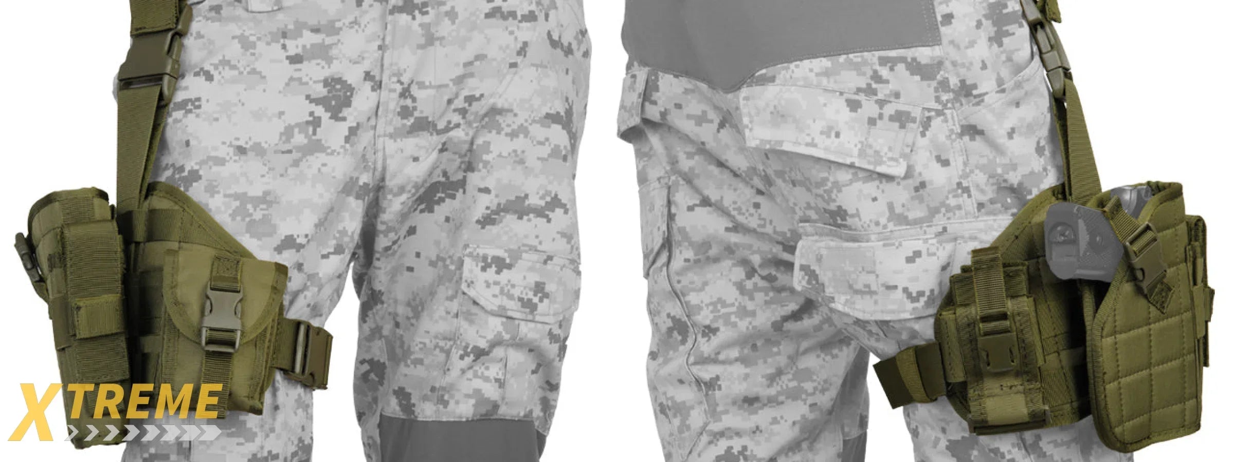 Lancer Tactical CA-324G Molle Platform Drop Leg Holster in OD