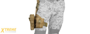 CA-324TN 1000D NYLON MOLLE PLATFORM DROP LEG HOLSTER (TAN)