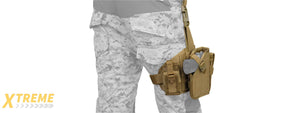 CA-324TN 1000D NYLON MOLLE PLATFORM DROP LEG HOLSTER (TAN)