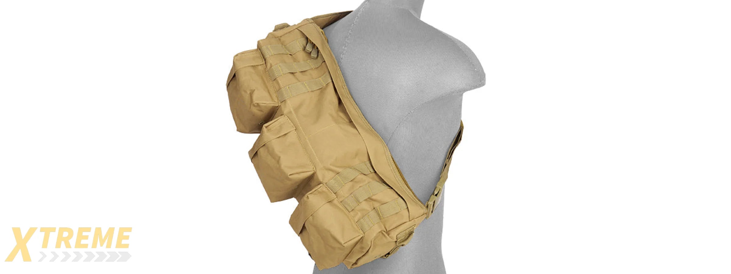 Lancer Tactical CA-351T Tactical Shoulder Go Pack Bag, Tan