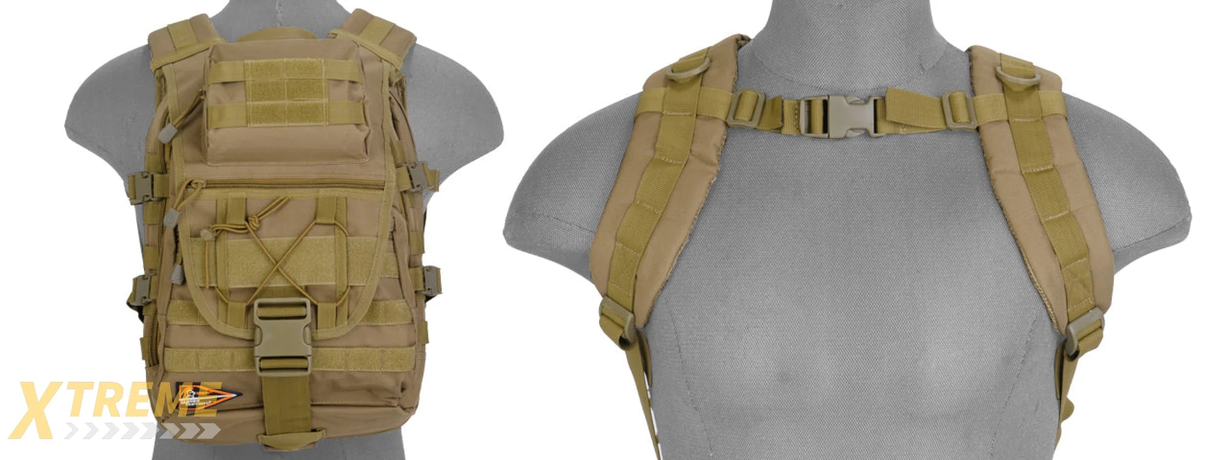 Lancer Tactical CA-357T Tactical Laptop Backpack, Tan