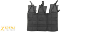 CA-379BN NYLON VARIABLE DEPTH ADJUSTMENT MOLLE TRIPLE MAG POUCH (BK)