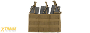 CA-379TN NYLON VARIABLE DEPTH ADJUSTMENT MOLLE TRIPLE MAG POUCH (TAN)