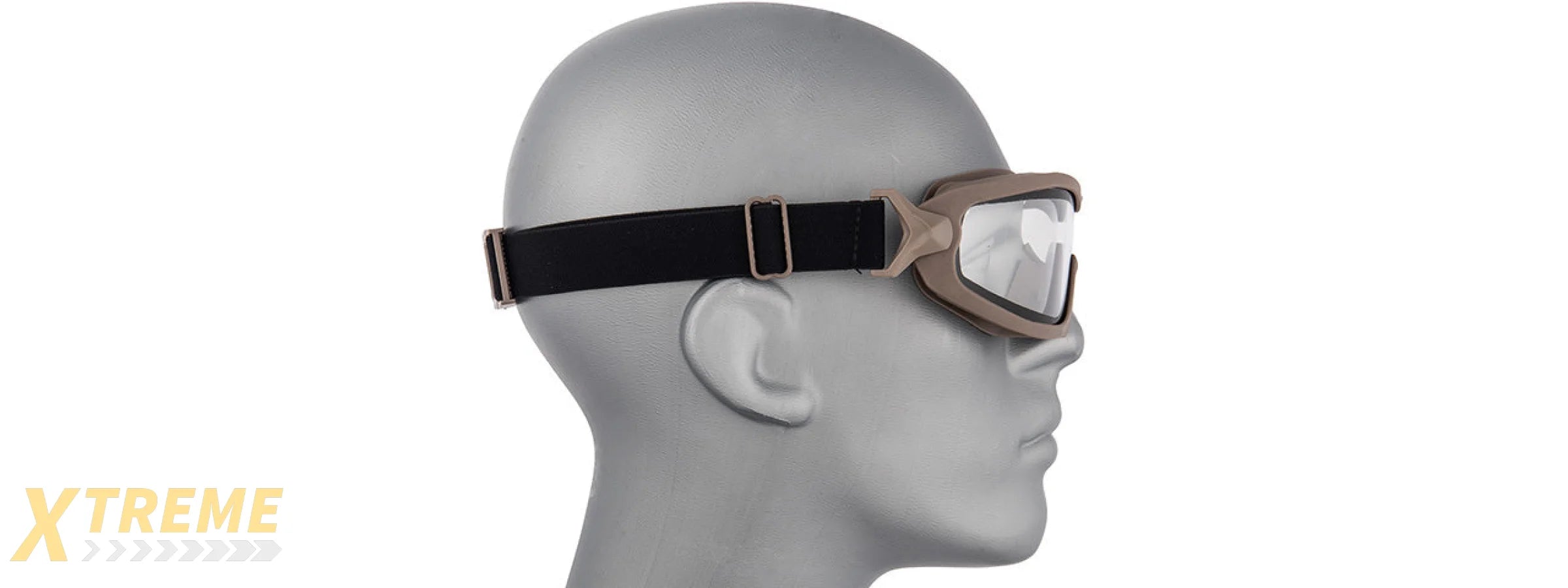 Lancer Tactical Double Layer Airsoft Goggles [Clear Lens] (TAN)