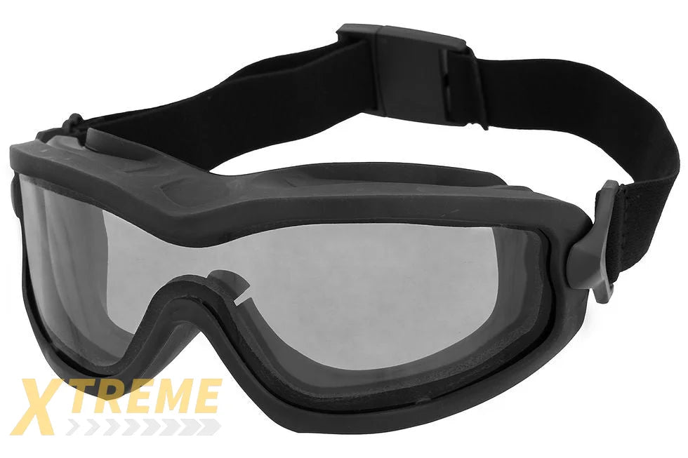 Lancer Tactical Double Layer Airsoft Goggles Smoke Lens Black