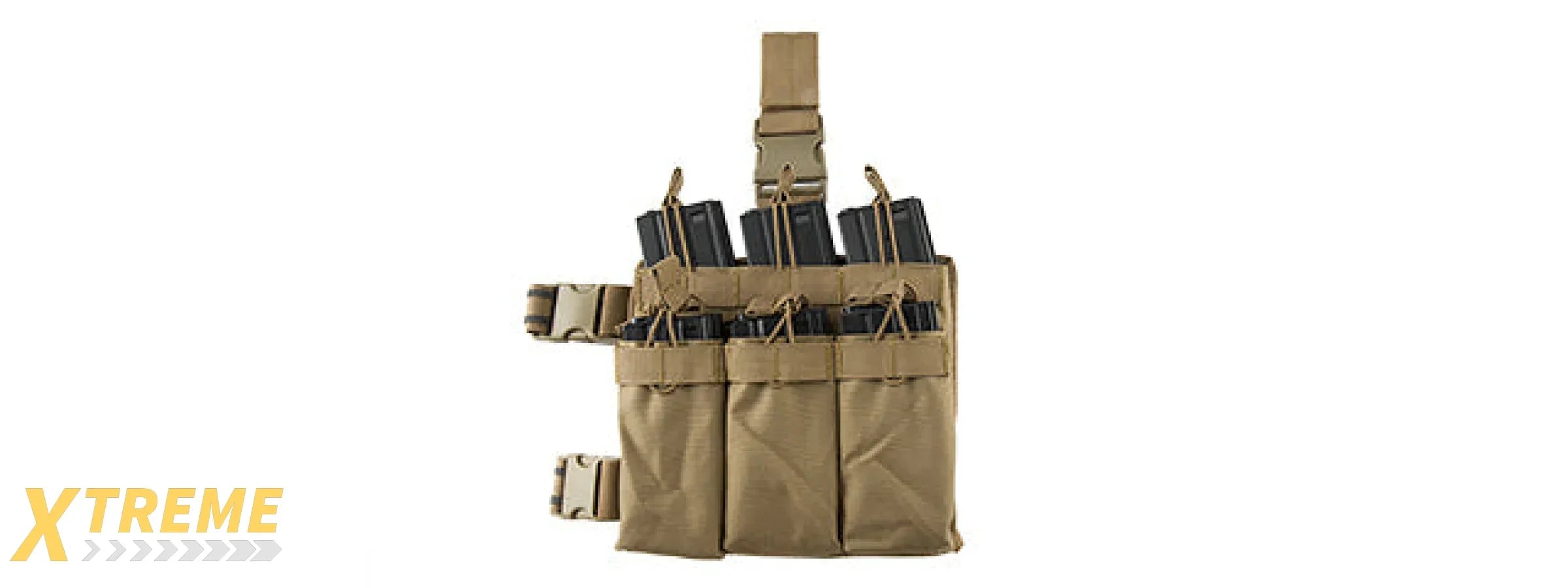 LANCER TACTICAL DROP LEG SIX M4/M16 MAGAZINE PANEL (TAN)