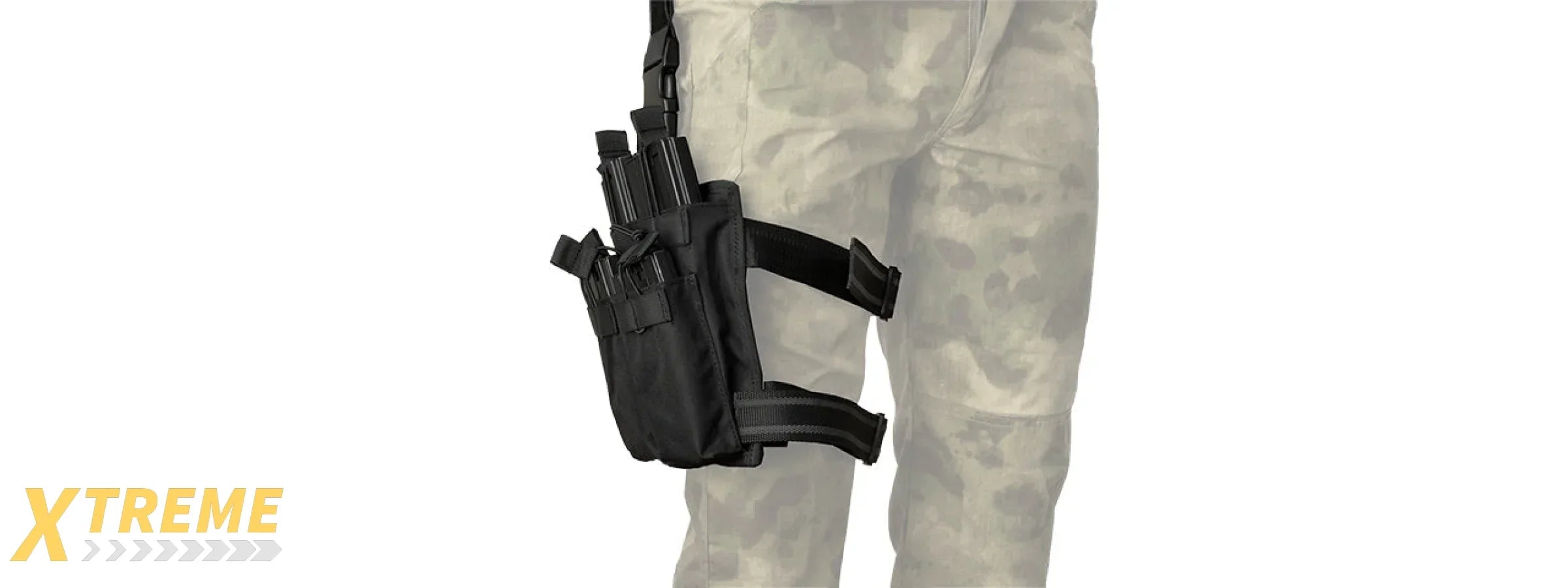 LANCER TACTICAL DROP LEG SIX M4/M16 MAGAZINE PANEL (BLACK)