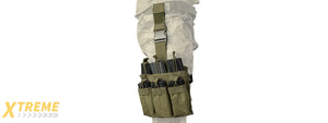 LANCER TACTICAL DROP LEG SIX M4/M16 MAGAZINE PANEL (OD GREEN)