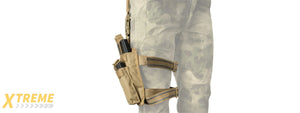 LANCER TACTICAL DROP LEG SIX M4/M16 MAGAZINE PANEL (TAN)