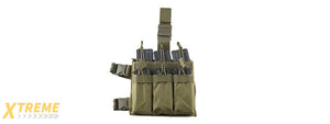 LANCER TACTICAL DROP LEG SIX M4/M16 MAGAZINE PANEL (OD GREEN)